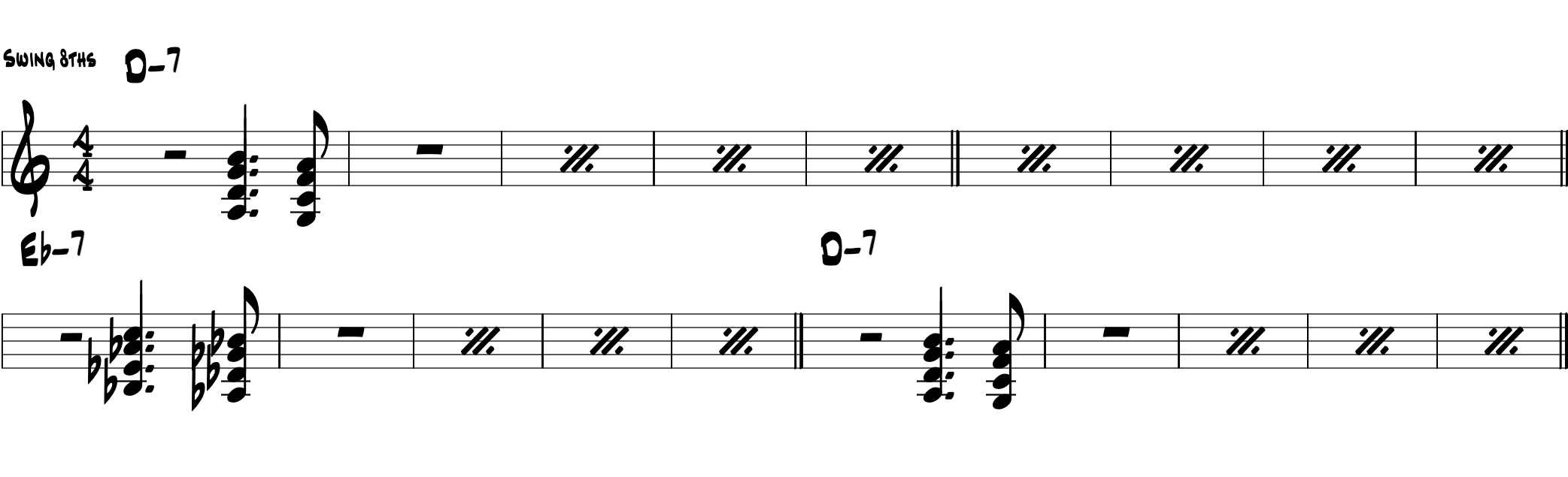 Scribe rendered music for So What